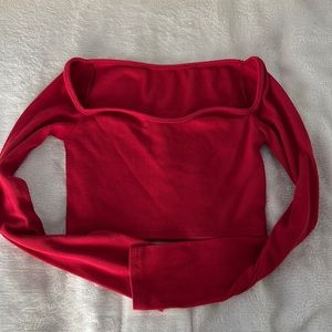 A red long sleeve cropped top size small